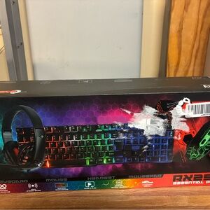 Gaming Keyboard and Headset Combo - Black